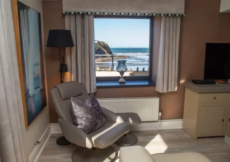 The living area at Graftons, Little Haven