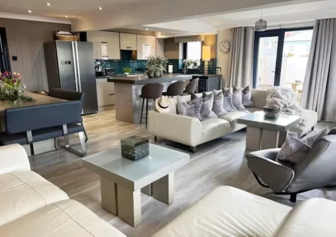 The living area at Graftons, Little Haven