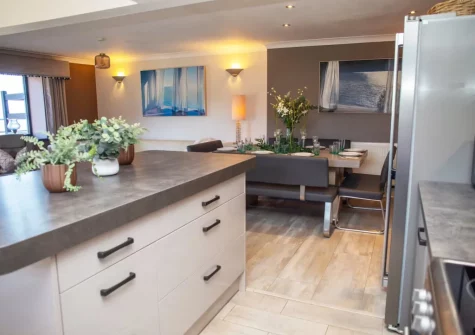The kitchen & dining area at Graftons, Little Haven