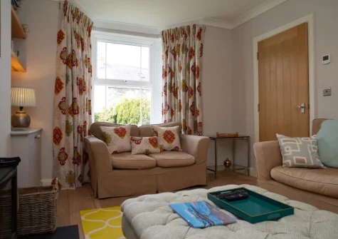 The living room at Green Meadows, Newport