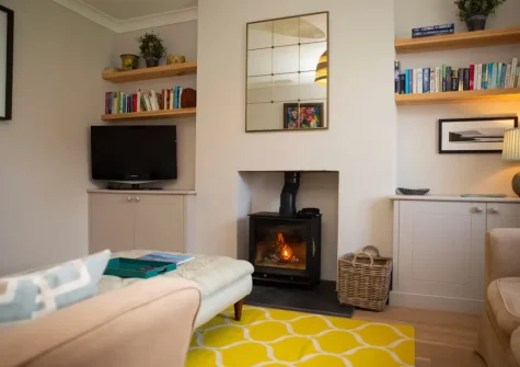 The living room at Green Meadows, Newport