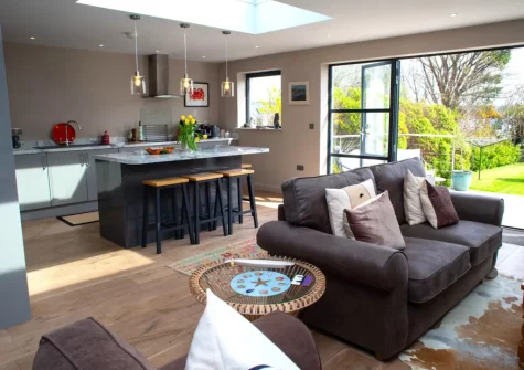 The living area & kitchen at Green Meadows, Newport