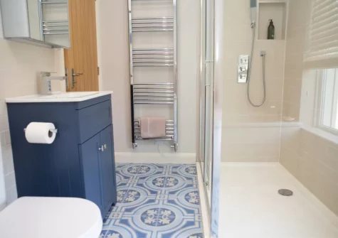 The first floor shower room at Green Meadows, Newport