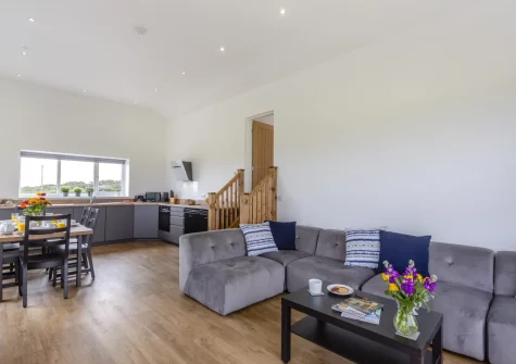 The living, dining area & kitchen at Gwel Y Mynydd, Penrhos Feilw
