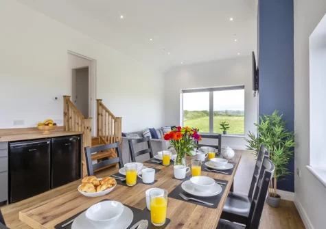 The dining area at Gwel Y Mynydd, Penrhos Feilw