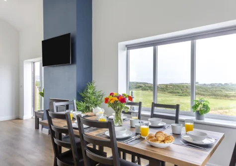 The dining area at Gwel Y Mynydd, Penrhos Feilw