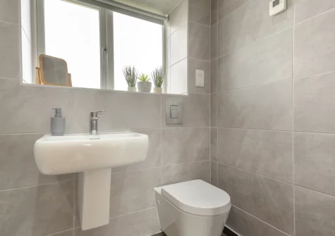 Bedroom #1 en-suite shower room at Gwel Y Mynydd, Penrhos Feilw
