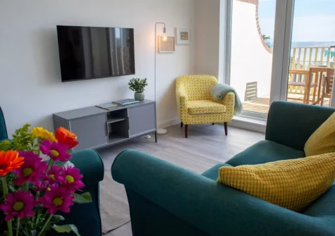 The living area at Gweld y Mor, Saundersfoot