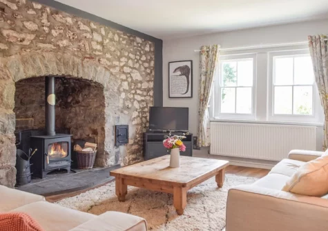 The living room at Hafan Fach Cottage, Maidenwells