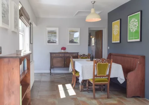 The dining area at Hafan Fach Cottage, Maidenwells
