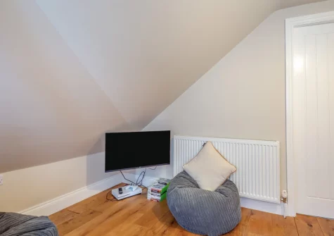 The cosy snug area, with Xbox 1 & a selection of games, at Hafan Glas, Abersoch