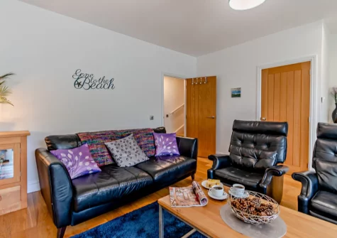 The lower ground floor living area at Hafan, Saundersfoot