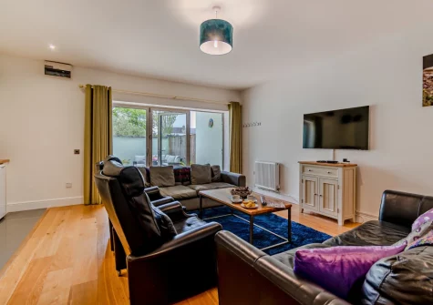 The lower ground floor living area at Hafan, Saundersfoot