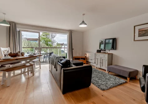 The living & dining area at Hafan, Saundersfoot