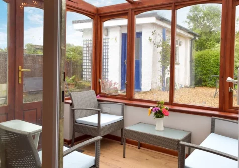 The sun room at Hafan, Tenby