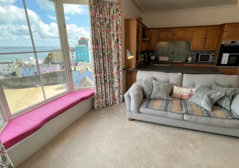 The living area at Harbour Beach View, Tenby