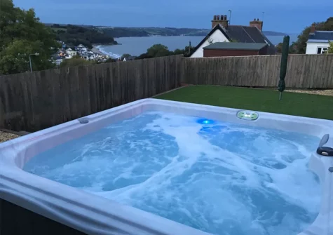 The hot tub at Harbour View, Saundersfoot