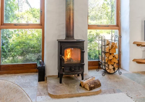 The living area at Harmony Cottage, Trefasser