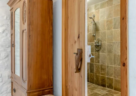 Bedroom #2 & en-suite shower room at Harmony Cottage, Trefasser