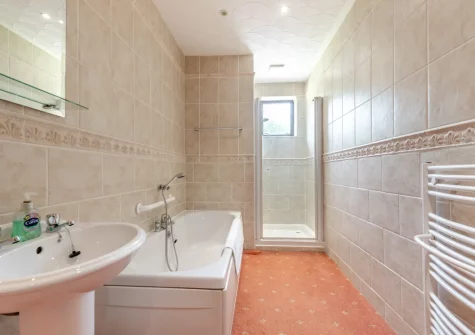 The bathroom at Harmony, Stepaside