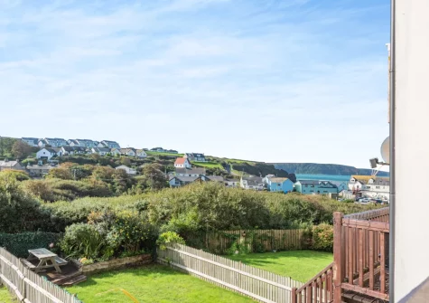 The view from the first floor balcony & outdoor sitting area at Heddfan, Broad Haven
