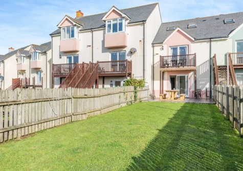 The patio, alfresco dining area & enclosed garden at Heddfan, Broad Haven