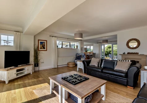 The living area at Hillside, Abersoch