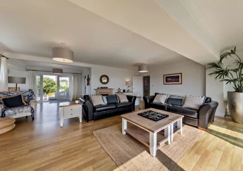 The living area at Hillside, Abersoch