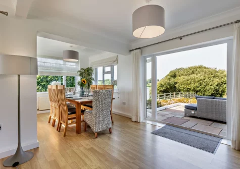 The dining area at Hillside, Abersoch