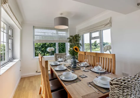 The dining area at Hillside, Abersoch