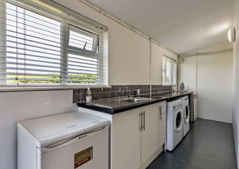 The utility space at Hillside, Abersoch