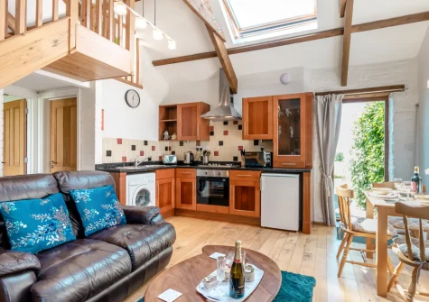 The open-plan living & dining area at Holly Cottage, Haverfordwest