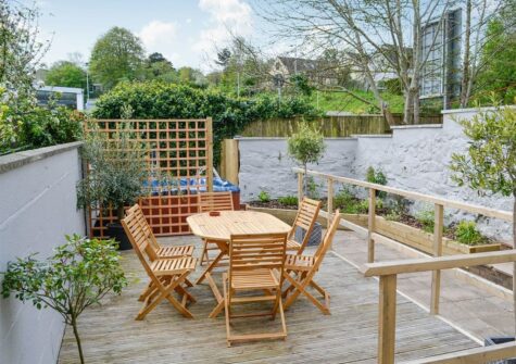 The decked terrace & courtyard at Holly Cottage, Haverfordwest