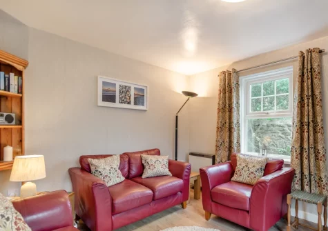 The living area at Honeysuckle Cottage, Broad Haven