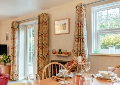 The dining area at Honeysuckle Cottage, Broad Haven