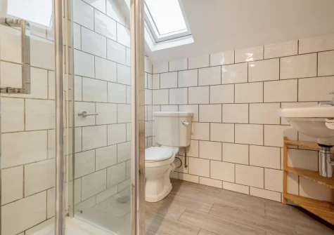 The first floor shower room at Hywelfa, Bwlchtocyn