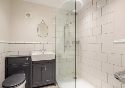 The ground floor shower room at Hywelfa, Bwlchtocyn