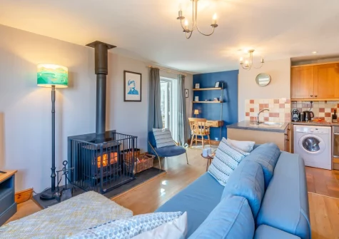 The living area at Ivy Cottage, Little Haven