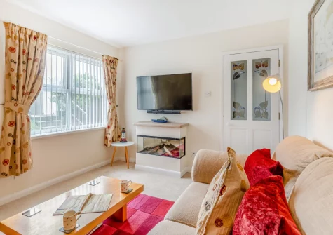 The living room at Just Beachy, Broad Haven