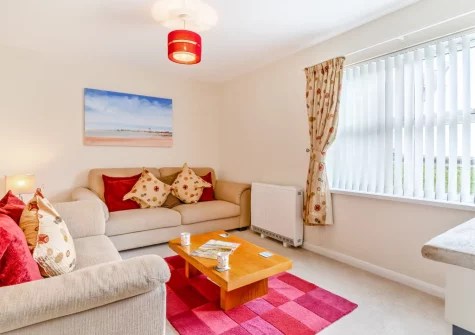 The living room at Just Beachy, Broad Haven