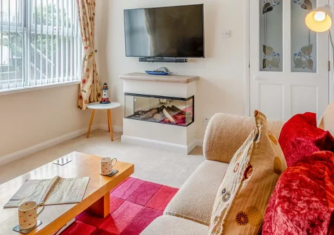 Just Beachy, Broad Haven, is a delightful three-bedroom cottage just steps from the golden sands. Enjoy sea views from the garden, cosy living spaces, and easy access to Pembrokeshire's stunning coastline—perfect for memorable family holidays.