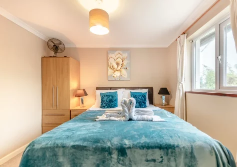 Bedroom #1 at Keepers Cottage at East Tarr Farm, St Florence
