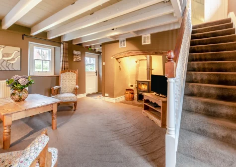 The living room at Kelwon Cottage, St Brides