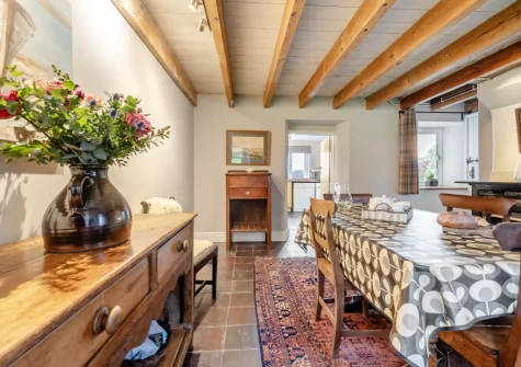 The dining room at Kelwon Cottage, St Brides