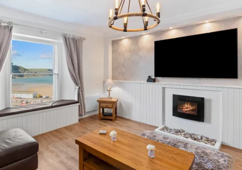 The living room at Kemendine Harbour View, Tenby