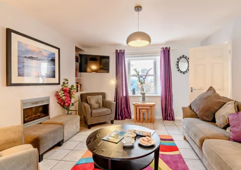 The living area at Kiwi Cottage, Tenby