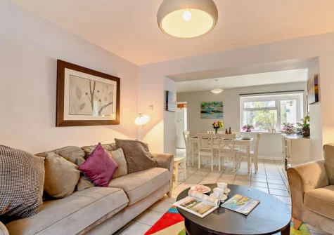 The living area at Kiwi Cottage, Tenby