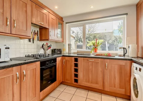 The kitchen at Kiwi Cottage, Tenby
