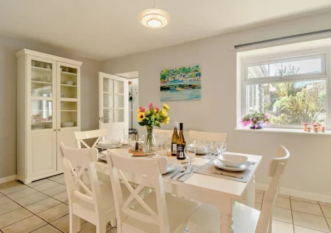 The dining area at Kiwi Cottage, Tenby
