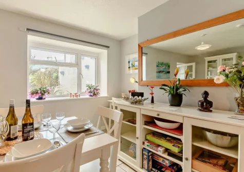 The dining area at Kiwi Cottage, Tenby